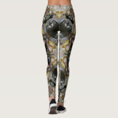 Edelstenen en kristallen Mandala Fractal Leggings (Achterkant)