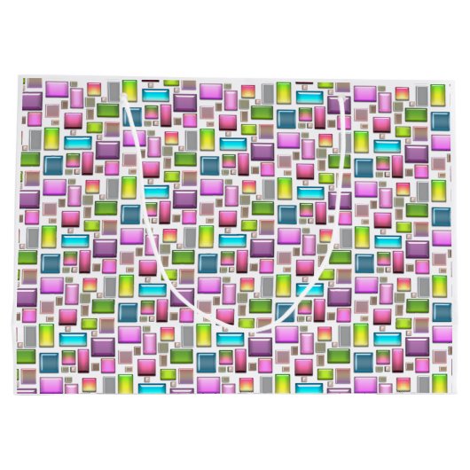 Edelstenen en parelmoer groot cadeauzakje (Achterkant)