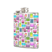 Edelstenen en parelmoer heupfles (Links)