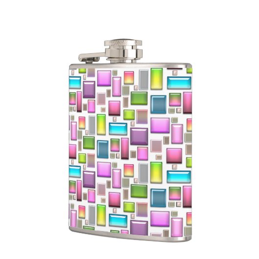 Edelstenen en parelmoer heupfles (Links)