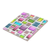 Edelstenen en parelmoer tegeltje (Zijkant)