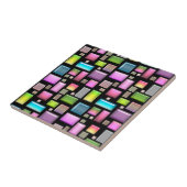 Edelstenen en parelmoer tegeltje (Zijkant)