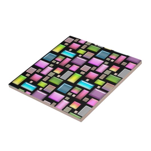 Edelstenen en parelmoer tegeltje (Zijkant)