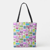 Edelstenen en parelmoer tote bag (Achterkant)