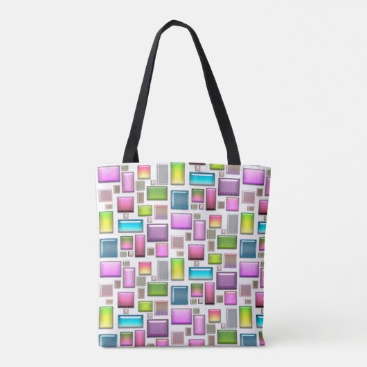 Edelstenen en parelmoer tote bag (Achterkant)