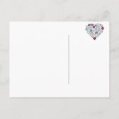 Edelstenen Hart Mijn Bruidsmeisje Verticaal Uitnodiging Briefkaart (Achterkant)