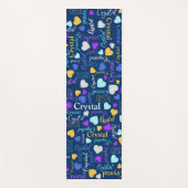 Edelstenen harten aangepaste naam kleurrijke Cryst Yogamat (Voorkant)