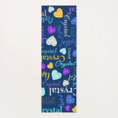 Edelstenen harten aangepaste naam kleurrijke Cryst Yogamat (Achterkant)