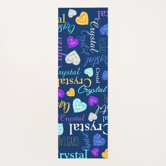 Edelstenen harten aangepaste naam kleurrijke Cryst Yogamat (Achterkant)