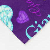 Edelstenen harten aangepaste naam kleurrijke Giann Fleece Deken (Hoek)