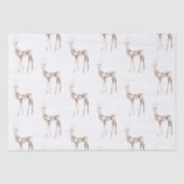 Edelstenen kristal rendier kerstinpakpapier tissuepapier (Voorkant)