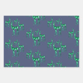 Edelstenen Kristal Rendier Kerstpatroon Inpakpapier Vel (Voorkant 2)