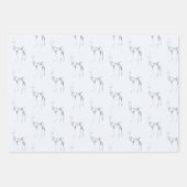 Edelstenen Kristal Rendier Kerstpatroon Inpakpapier Vel (Voorkant 2)