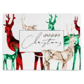 Edelstenen kristal rendier Vrolijke kerstvakantie Groot Cadeauzakje (Voorkant)