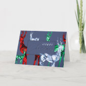 Edelstenen kristal rendier Vrolijke kerstvakantie Kaart (Voorkant)