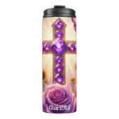 Edelstenen Kruis: Stralend, Bloemenmajesteit Thermosbeker (Voorkant)