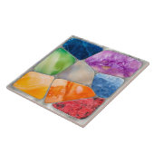 Edelstenen Mozaïek Collage Tegeltje (Zijkant)