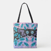 edelstenen stijl tote bag (Achterkant)