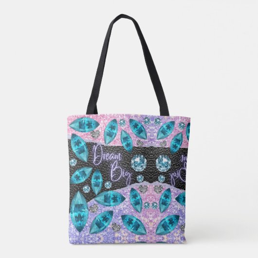 edelstenen stijl tote bag (Achterkant)