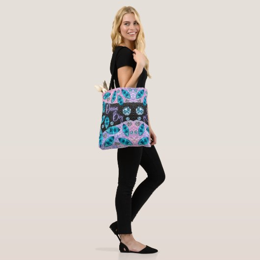edelstenen stijl tote bag (Op model)