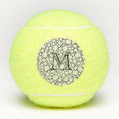 Edelstenen Tennisbal Glam Initiaal Bling Diamonds Tennisballen (Voorkant)