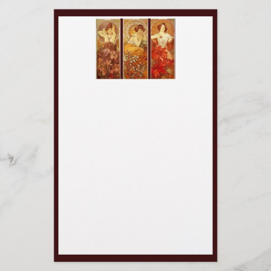 Edelstenen van Alphonse Mucha Briefpapier (Voorkant)