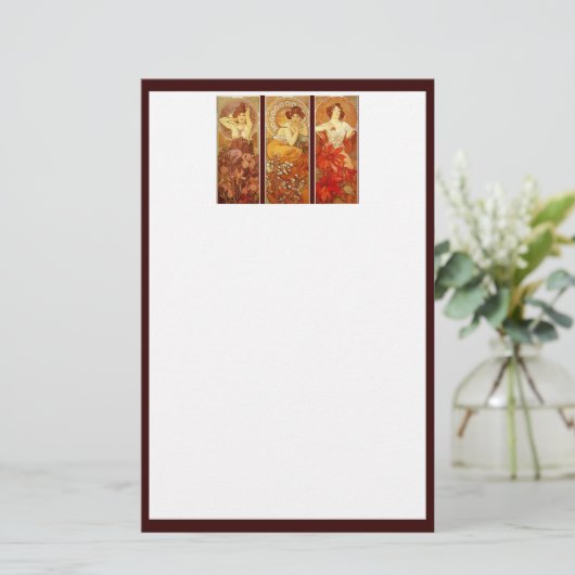 Edelstenen van Alphonse Mucha Briefpapier (Staand voorkant)