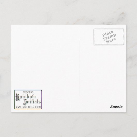 Edelvlinder Initiaal B Briefkaart (Achterkant)