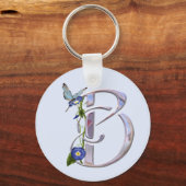 Edelvlinder Initiaal B Sleutelhanger (Voorkant)