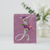 Edelvlinder Initiaal J Briefkaart (Staand voorkant)