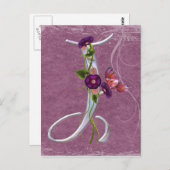 Edelvlinder Initiaal J Briefkaart (Voorkant / Achterkant)