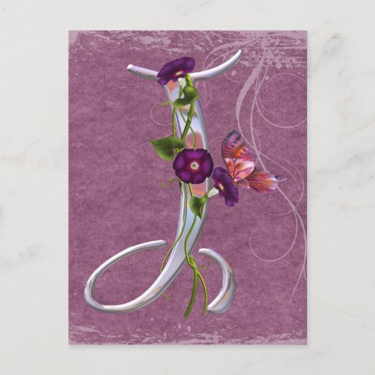 Edelvlinder Initiaal J Briefkaart (Voorkant)