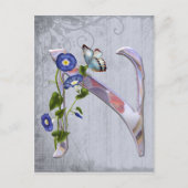 Edelvlinder Initiaal N Briefkaart (Voorkant)