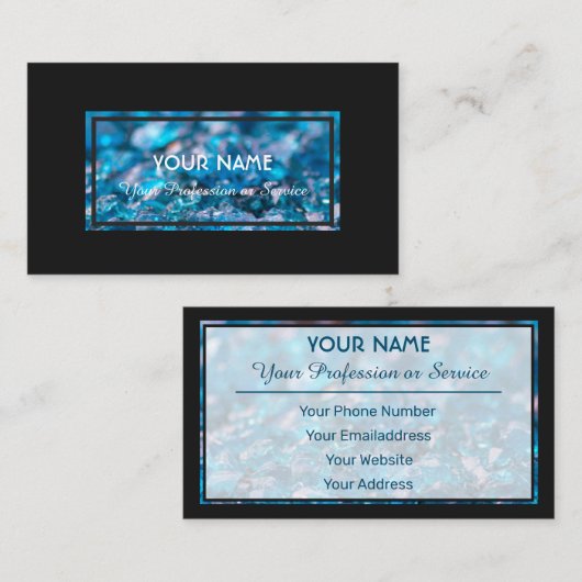 Edelvormig visitekaartje (Voorkant / Achterkant)