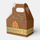 Edelvormige goudThanksgiving pompoenbladeren Bedankdoosjes (Achterkant)