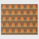 Edelvormige goudThanksgiving pompoenbladeren Cadeaupapier (Vlak)