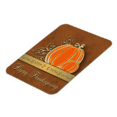 Edelvormige goudThanksgiving pompoenbladeren Magneet (Linkerzijde)