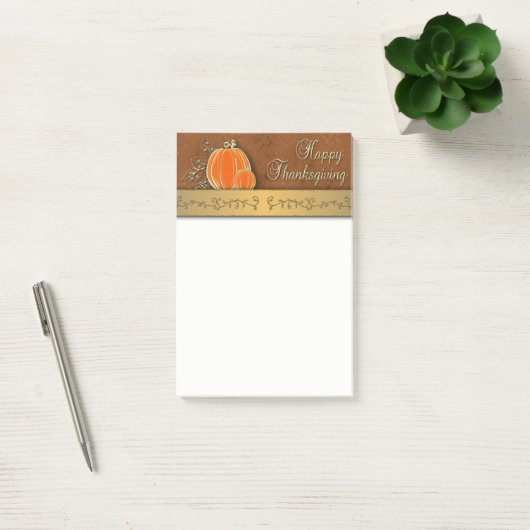 Edelvormige goudThanksgiving pompoenbladeren Post-it® Notes (Kantoor)