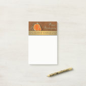 Edelvormige goudThanksgiving pompoenbladeren Post-it® Notes (Op bureau)