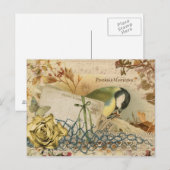 Edelvormige herinneringen briefkaart (Voorkant / Achterkant)