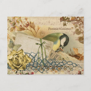 Edelvormige herinneringen briefkaart