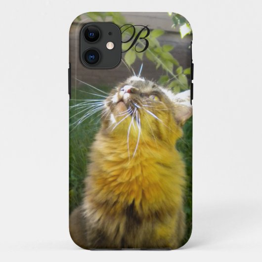 Edelwaardig Kat Monogram iPhone 5 hoesje (Achterkant)