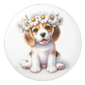 Edelwaardige Puppies Keramische Knop (Voorkant)