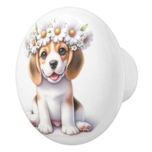 Edelwaardige Puppies Keramische Knop (Rechts)