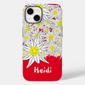 Edelweis persoonlijke rode-telefoonkwestie Case-Mate iPhone case (Achterkant)