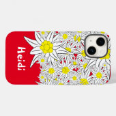 Edelweis persoonlijke rode-telefoonkwestie Case-Mate iPhone case (Achterkant (horizontaal))