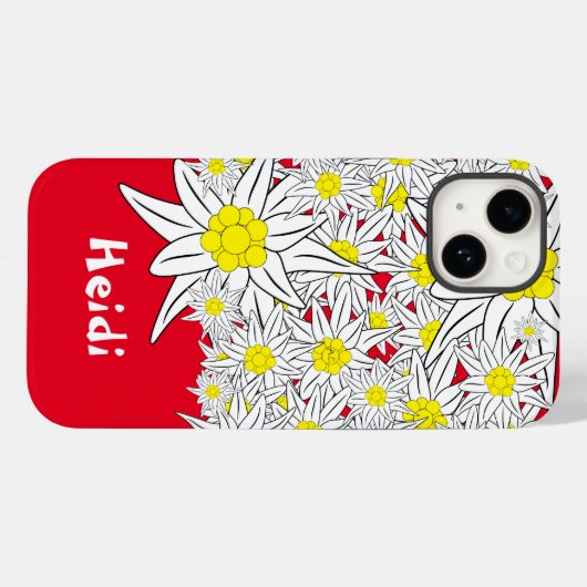 Edelweis persoonlijke rode-telefoonkwestie Case-Mate iPhone case (Achterkant (horizontaal))
