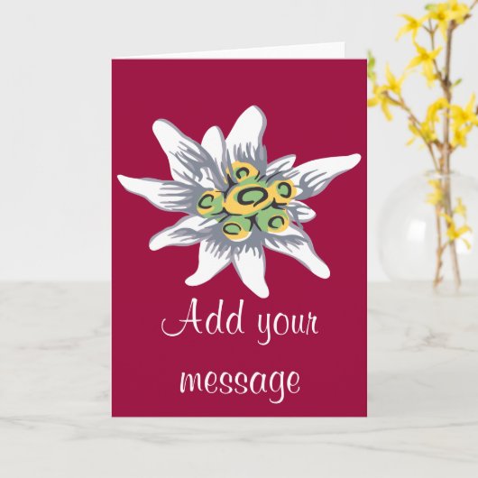 Edelweisbloem Kaart (Gele Bloem)