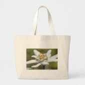 Edelweiss Alpiene bloem Grote Tote Bag (Voorkant)