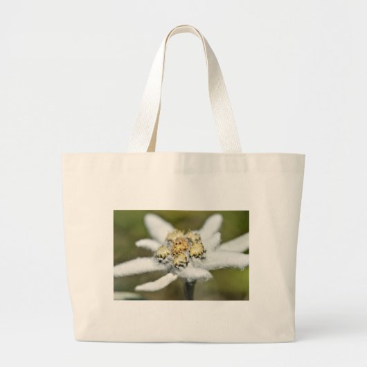 Edelweiss Alpiene bloem Grote Tote Bag (Voorkant)
